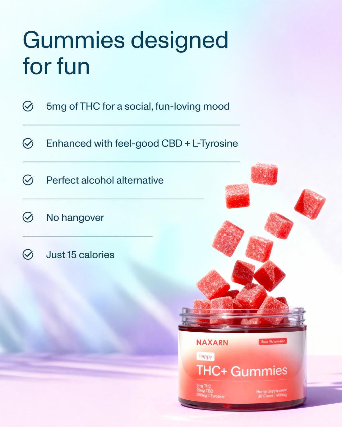 Naxarn THC+ Happy 5mg Gummies
